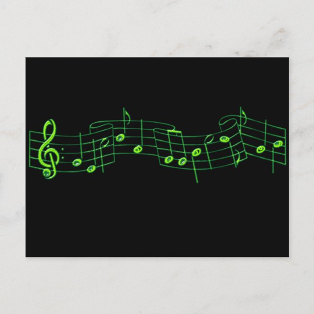 musik noter vykort (Framsida)