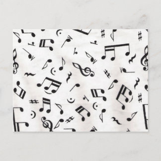 musik noter vykort