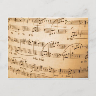 Musik noter vykort