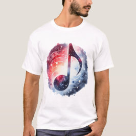 Musik noter Watercolor Digital Art T Shirt