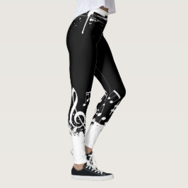 Musik noterabstrakt leggings