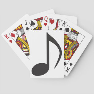 Musik noterar att leka kort kortlek