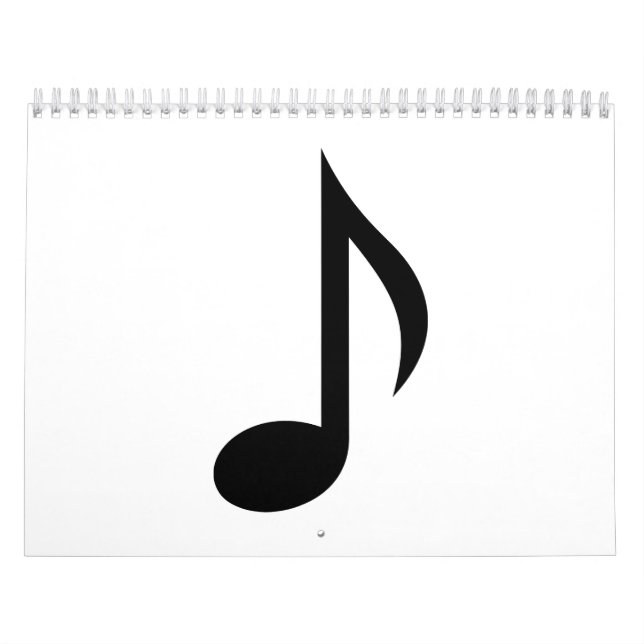 Musik noterar kalender (Omslag)