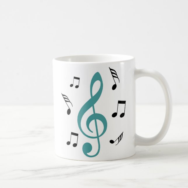 Musik noterar muggen kaffemugg (Höger)