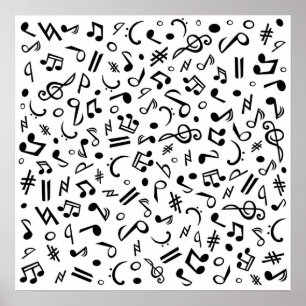 musik noterar poster