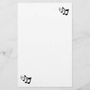 Musik noterar stationärt brevpapper