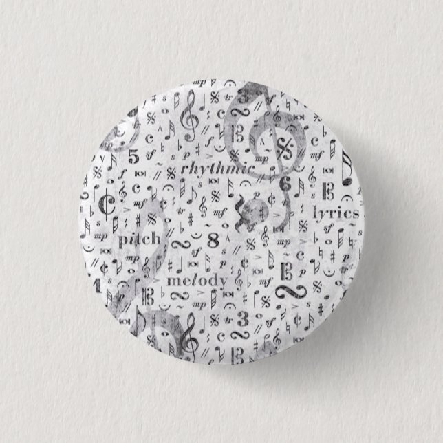 Musik noterar, & symbolet knäppas knapp (Framsida)