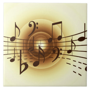 Musik noterillustration kakelplatta