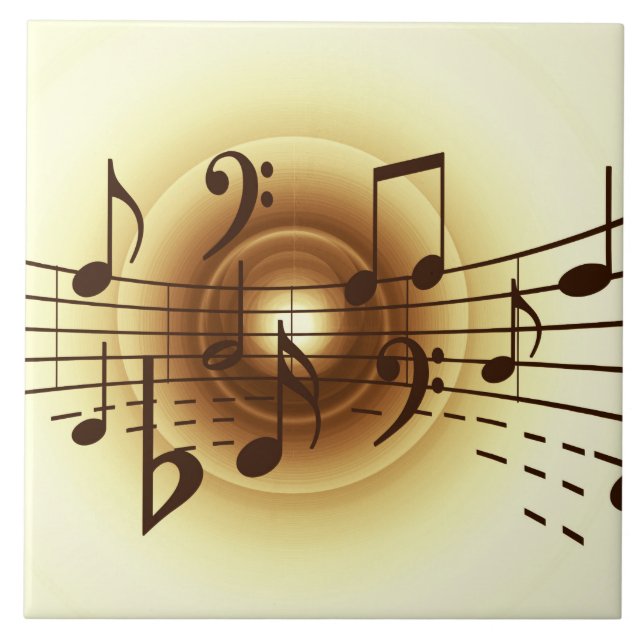 Musik noterillustration kakelplatta (Framsidan)