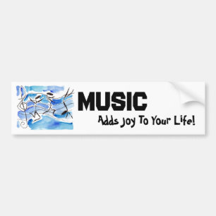 Musik noterkomen till livmusik tillfogar glädje bildekal