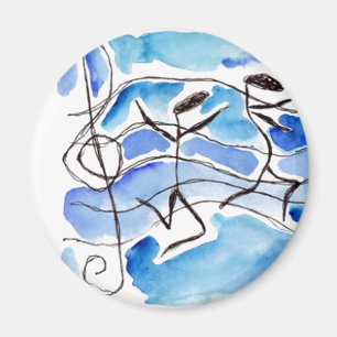 Musik noterkomen till livmusik tillfogar glädje magnet
