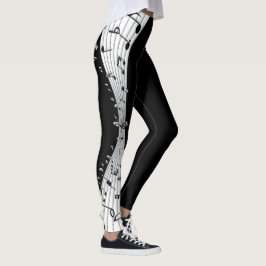 Musik noterlakan leggings