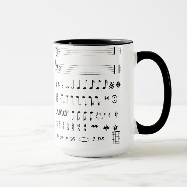 Musik noterMug. Mugg (Höger)