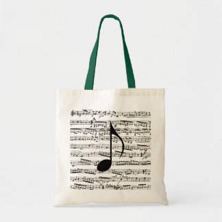 Musik notermusik hänger lös tygkasse