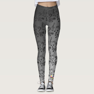 Musik noterpianot skrivar gitarrdamasker leggings