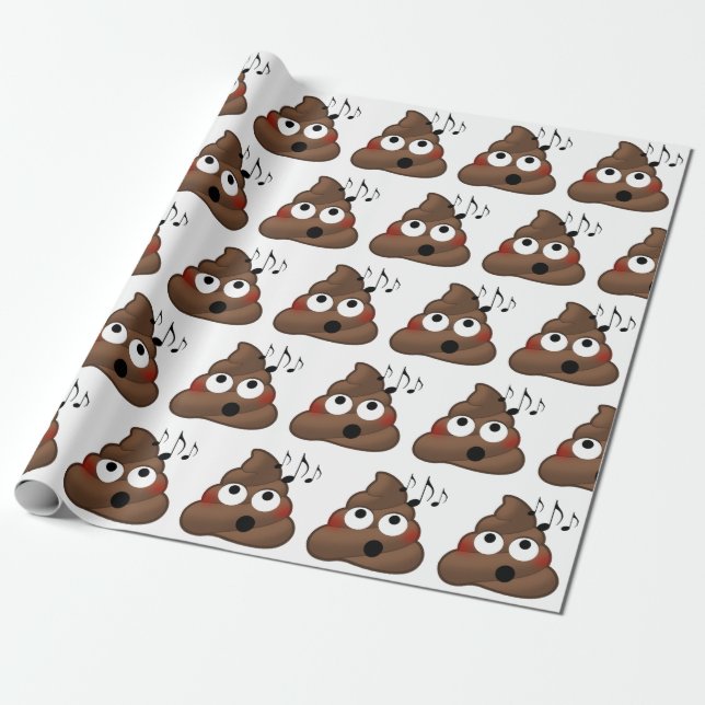 Musik noterPoop Emoji Presentpapper (Utrullad)