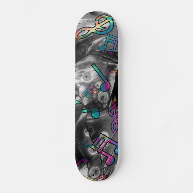 Musik noterSkateboard Mini Skateboard Bräda 18,5 Cm (Framsida)