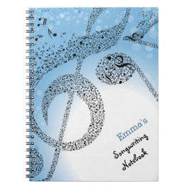 Musik noterSongwritinganteckningsbok Anteckningsbok Med Spiral