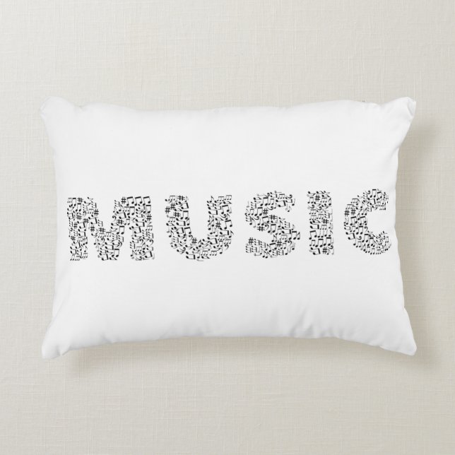 Musik notertypografimusik prydnadskudde (Framsidan)