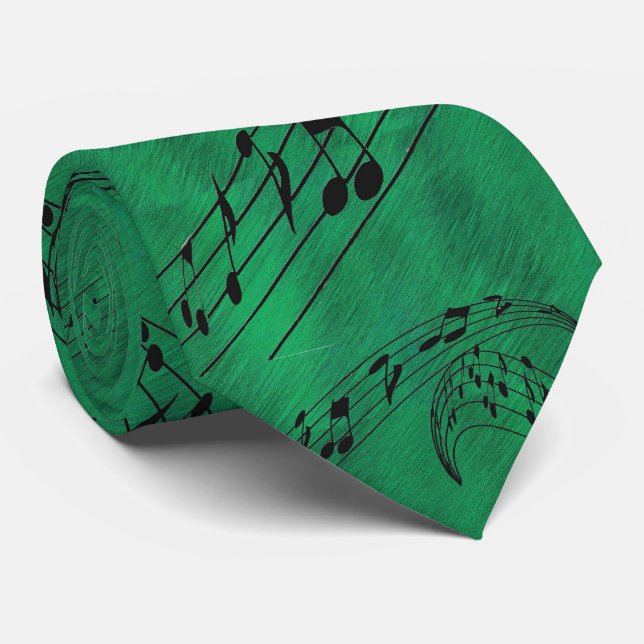 MUSIK NOTES-TIE-GREEN SLIPS (Rullad)