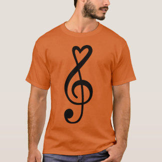 Musik nyckel lustig t shirt