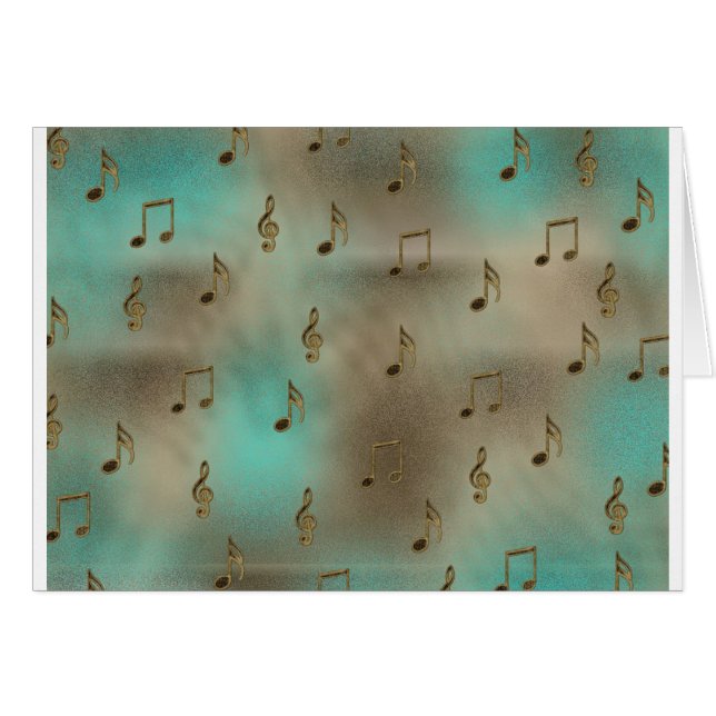 Musik och anteckningar hälsningskort (Framsidan Horizontal)