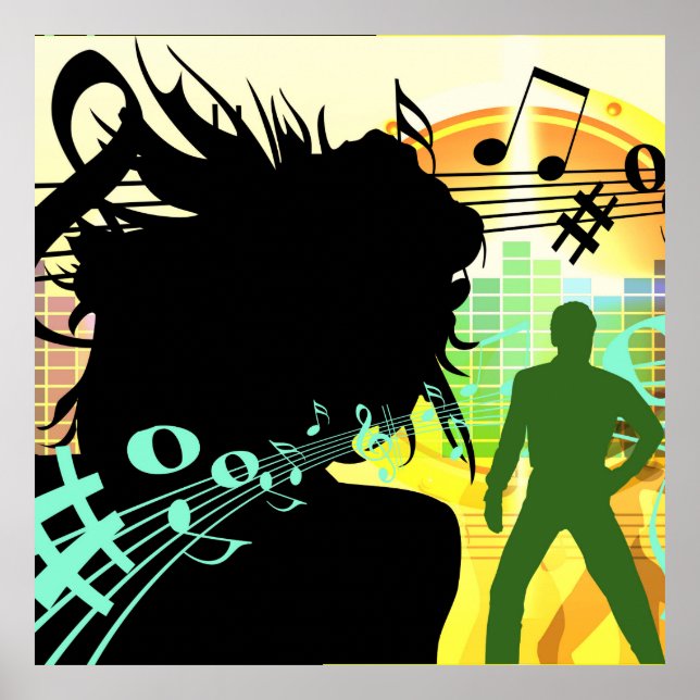 Musik och anteckningar poster (Framsidan)