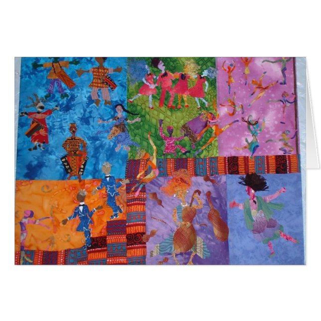 Musik och dansen skolar hälsningskort (Framsidan Horizontal)