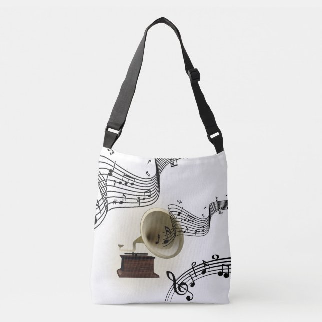 Musik och grammofondesign axelväska (Framsida)