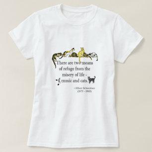 Musik och kattcitationstecken t-shirt