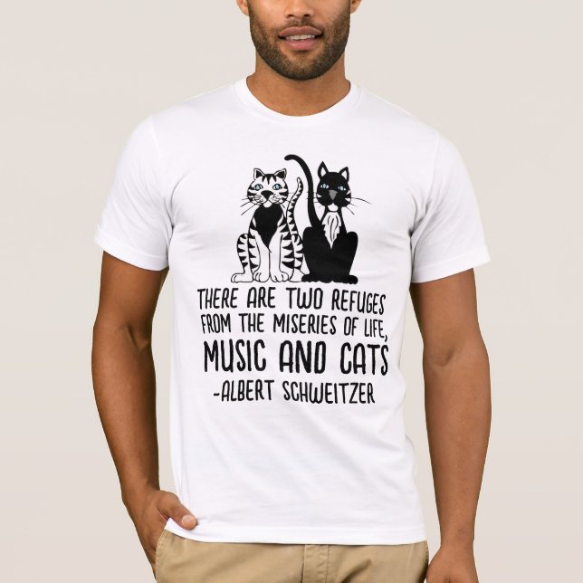 MUSIK OCH KATTER, ALBERT SCHWEITZER-KVOT T SHIRT (Framsida)