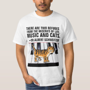 MUSIK OCH KATTER, ALBERT SCHWEITZER QUOTE CAT T SHIRT