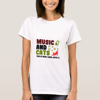 Musik och katter t shirt