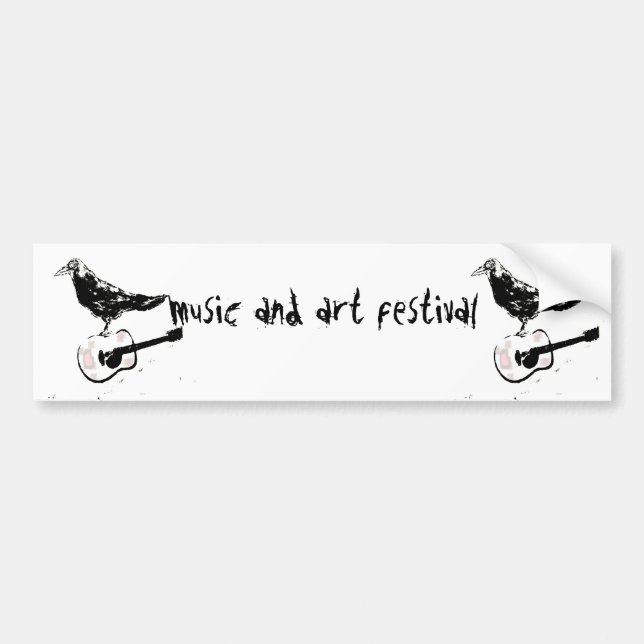musik- och konstfestival bildekal (Framsidan)