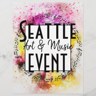 Musik- och konsthändelse reklamblad