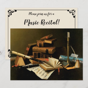 Musik och litteratur av William Harnett, Finkonst Inbjudningar