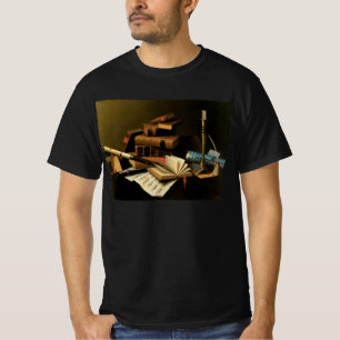 Musik och litteratur av William Harnett, finkonst T Shirt