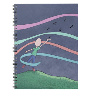 Musik och Melody Notebook Anteckningsbok
