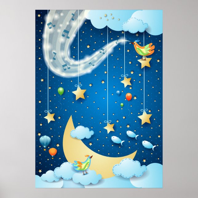 Musik och stora måne poster (Framsidan)