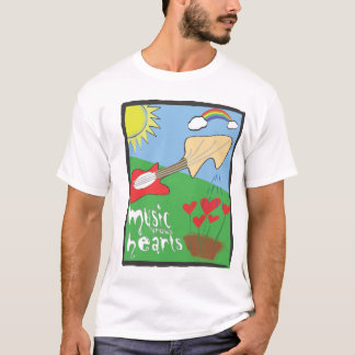Musik ökar hörnen tee shirt
