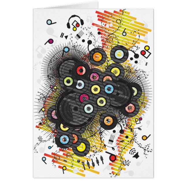 Musik på 1900-talet hälsningskort (Framsidan)