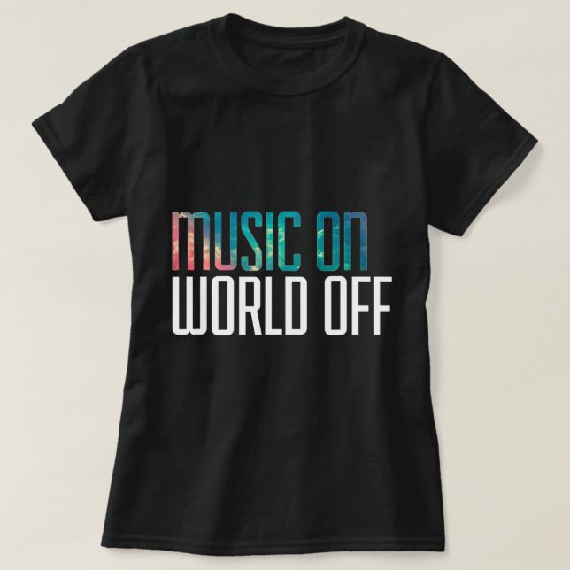 Musik på andra sidan jorden för musik, Älskare, Dj T Shirt (Design framsida)