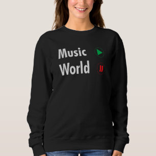 Musik på andra sidan jorden för musiker t shirt