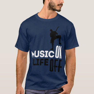 Musik på vitt t shirt