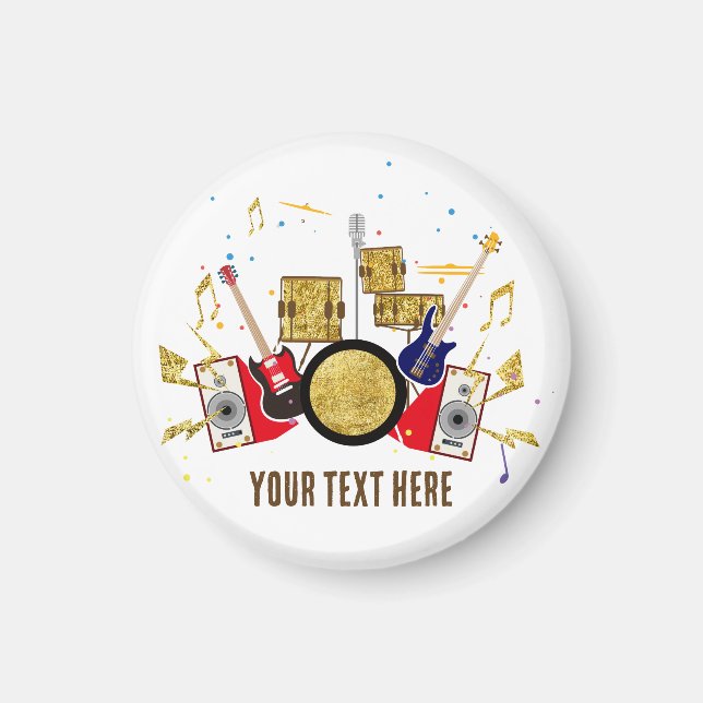 Musik party guitar drum set musical magnet (Framsidan)