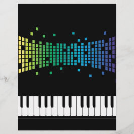 Musik piano instrumental keyboard flerfärgad