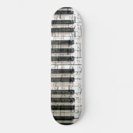 Musik piano tangentbord svartvitt old school skateboard bräda 21,6 cm