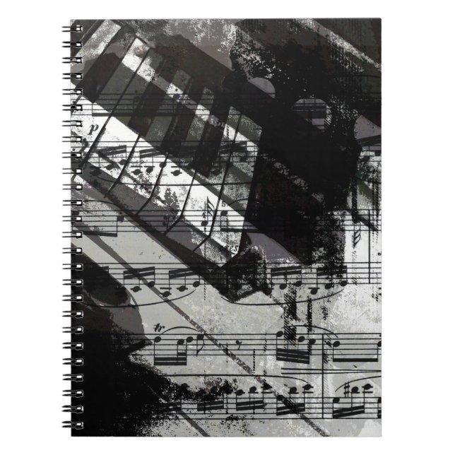 musik pianodekor (10) anteckningsbok (Framsidan)