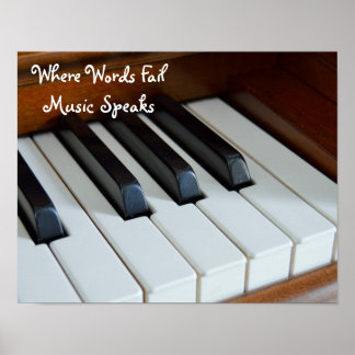 Musik Poster! Underbara Piano Bild Poster