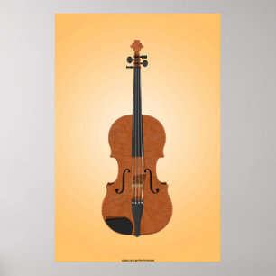 Musik Poster: Violin 3D Model Poster